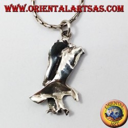 Águila con alas combinado colgante de plata