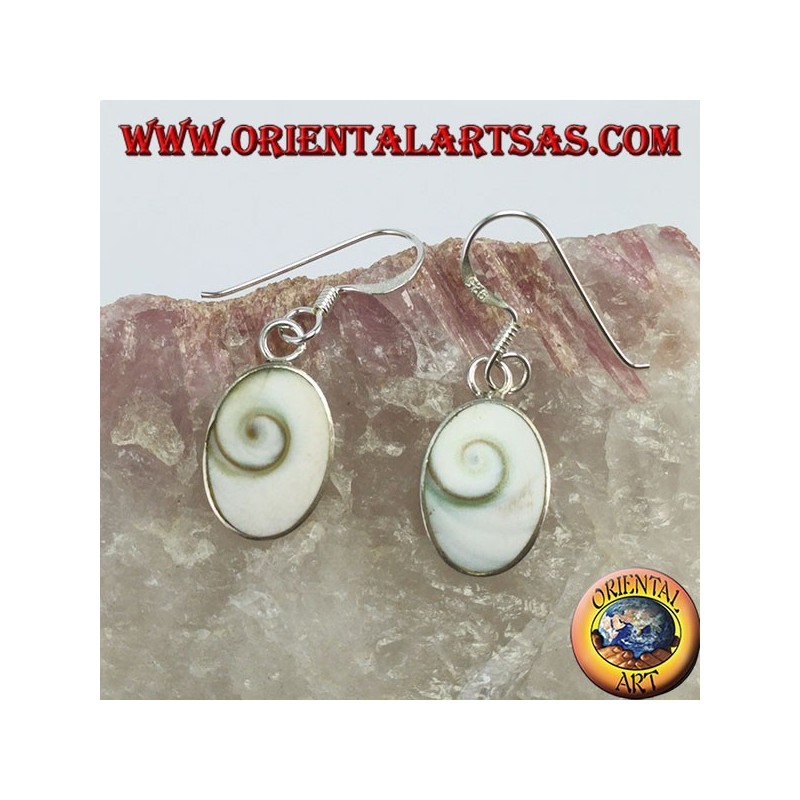 pendientes de plata, ojos de Santa Lucía oval