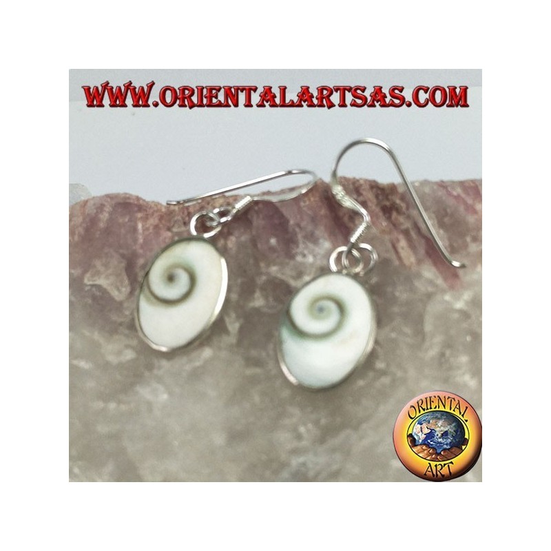 Silber Ohrringe Auge der Heiligen Lucia, oval