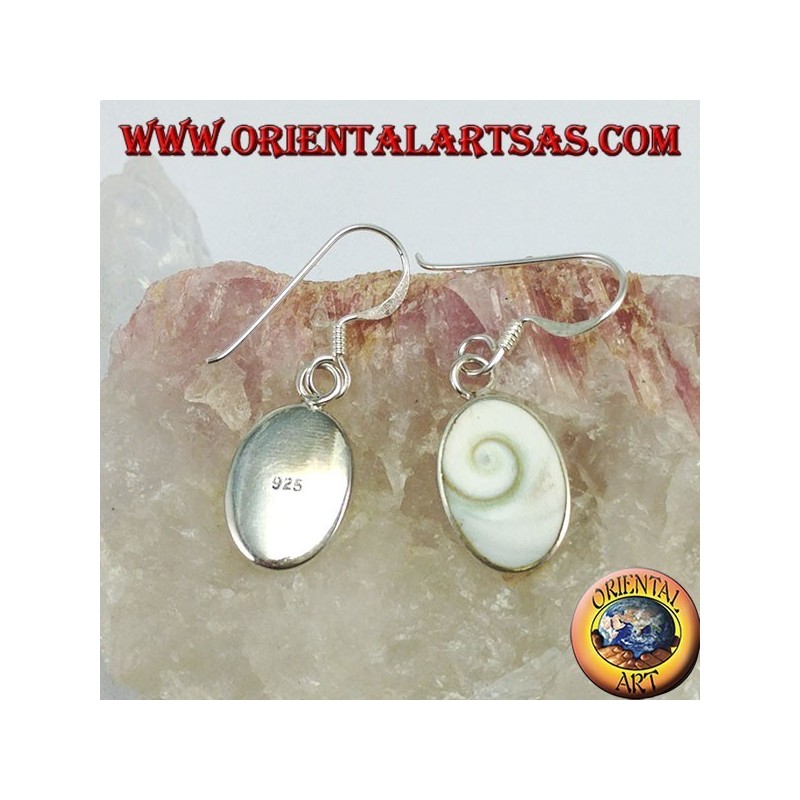 Silber Ohrringe Auge der Heiligen Lucia, oval