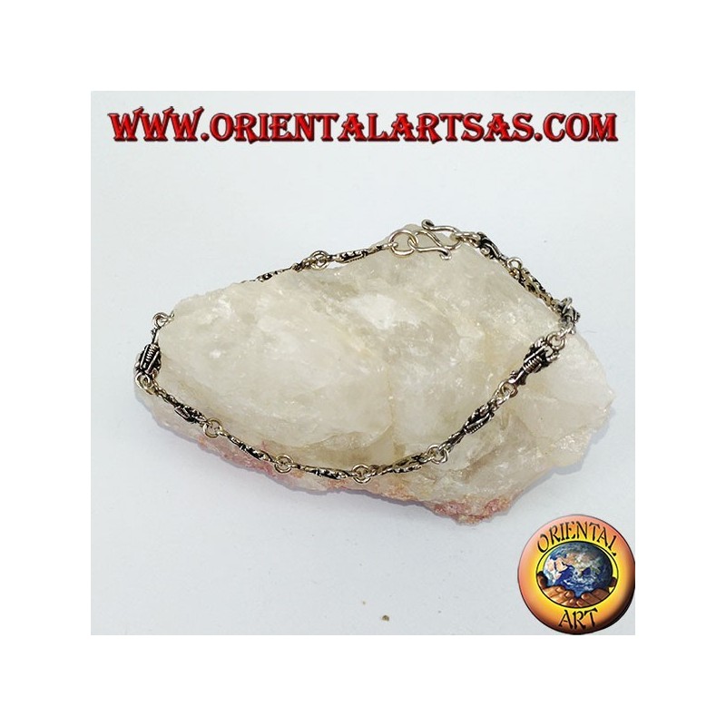 Pulsera de plata con 13 langostas