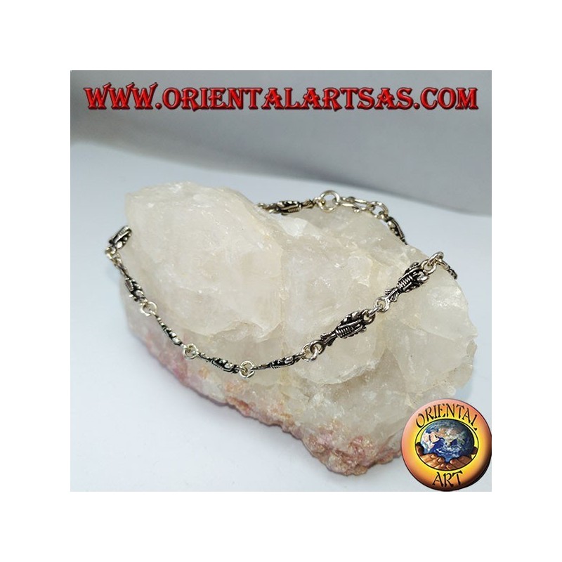 Bracciale in argento con 13 aragoste