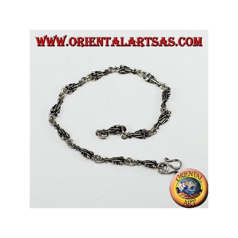 Silberarmband mit 13 Hummern