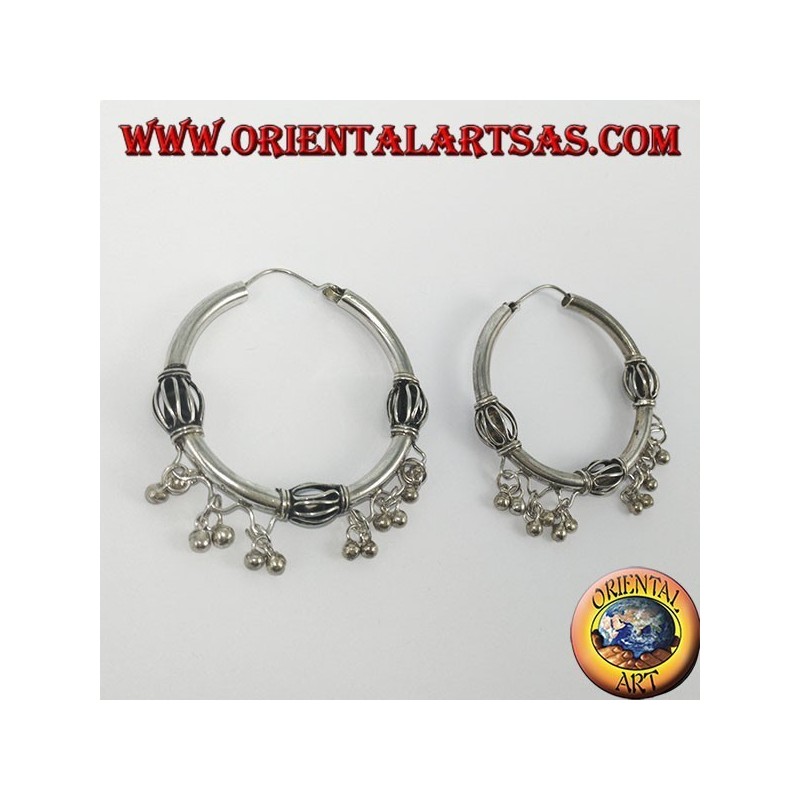 Pendientes de plata con colgantes