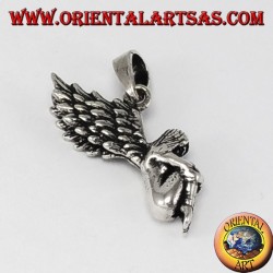 Silver pendant Three-dimensional fairy