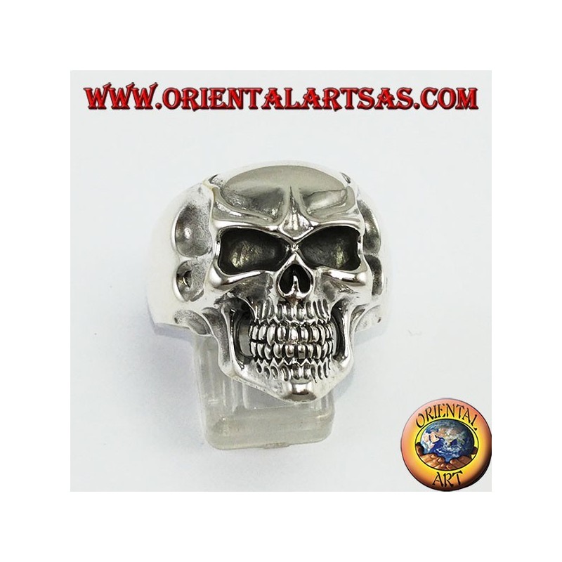 925 Sterling Silber Ring, Joker Totenkopf