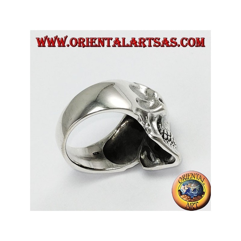 Joker skull silver ring