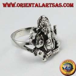 Anillo de plata con Ganesha o Ganesh sentado