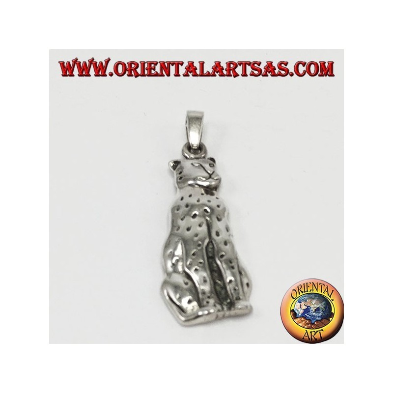 Silver pendant, panther