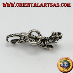 Anhänger aus Silber, dreidimensionaler Tiger