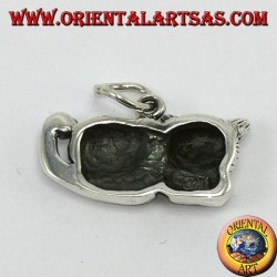 Colgante de plata, gato relajado