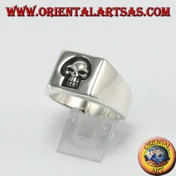 Silver ring seal, uncladed skull