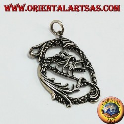 Infinity Dragon pendant silver