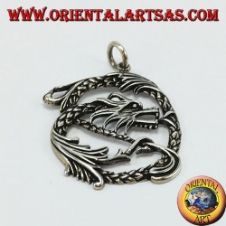 colgante de plata del infinito dragón