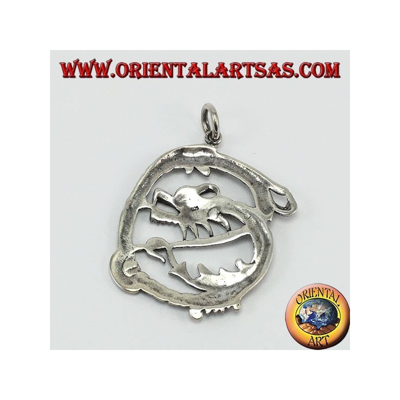 Infinity-Drachen Anhänger Silber