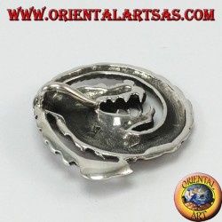 Silber Spirale Drachen Anhänger,