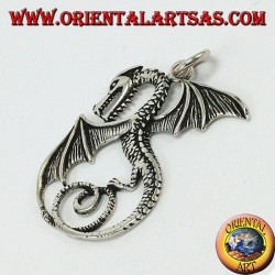 Silberanhänger, Drache mit Flügeln (groß)