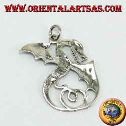 Colgante de plata, dragón con alas (grande)