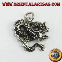 Pendentif en argent, dragon torsadé
