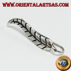 Boucle d'oreille en argent, couverture d'oreille de plume