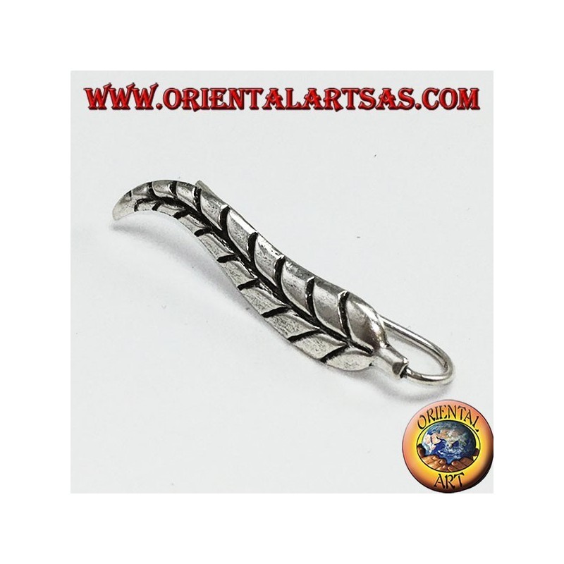Silver earring Feather cover ear