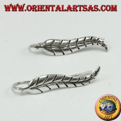 Boucle d'oreille en argent, couverture d'oreille de plume