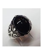 Anelli in Argento con Onice Nero Naturale | Artigianali