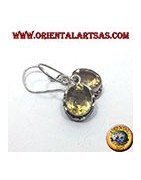 Pendientes de Plata 925 y Topacio Natural | Azul, Amarillo, Ahumado