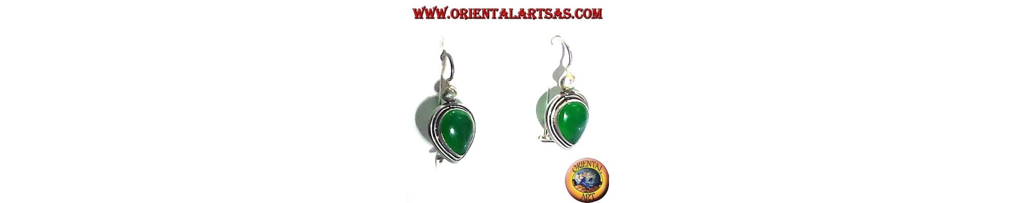Boucles d'Oreilles Argent 925 et Agate, Cornaline Naturelle