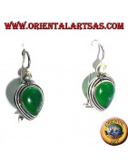 Boucles d'Oreilles Argent 925 et Agate, Cornaline Naturelle