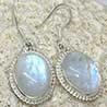 Silver earrings with gems