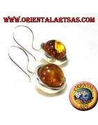 925 ‰ silver earrings with Baltic amber