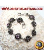 925 ‰ Silver Bracelets with Natural Gems
