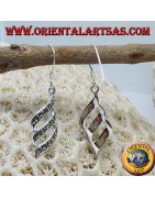 Silver earrings with marcasite