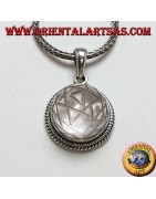 Anhänger in 925 ‰ Silber, mit wunderschönen natürlichen Bergkristallen