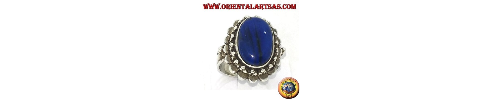 Anelli con Lapislazzulo e Larimar in Argento 925 | Pietre Blu