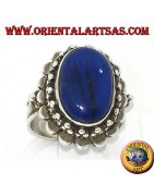 Silver rings with lapis lazuli