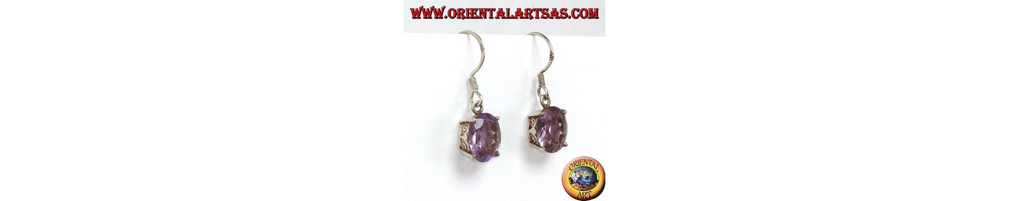 Boucles d'Oreilles Argent et Améthyste Naturelle | Artisanales