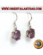 Boucles d'Oreilles Argent et Améthyste Naturelle | Artisanales