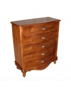 Commode et commode en teck massif de style ethnique colonial